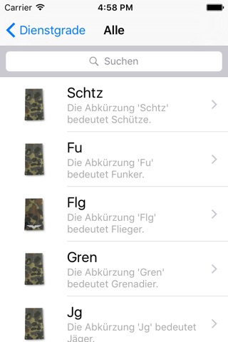Bundeswehrabkürzungen screenshot 2