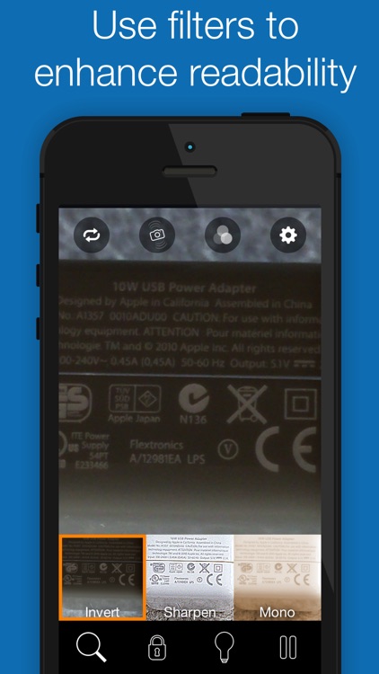 BigMagnify Free - Zooming Magnifier and Mirror with Flashlight screenshot-3
