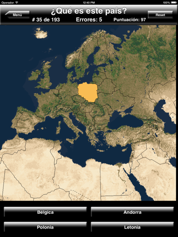 Country Maps Quiz for iPad screenshot 2