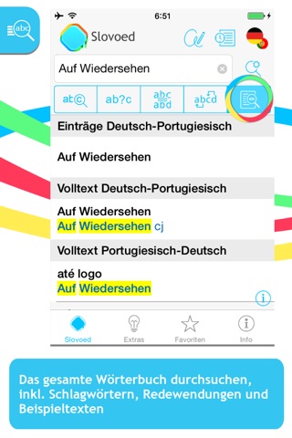 German <-> Portuguese Slovoed Compact talking dictionary screenshot 2