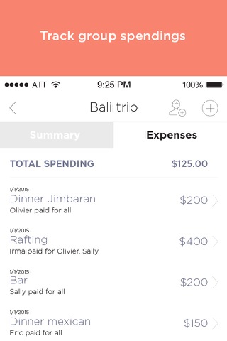 Split : group expenses manager screenshot 2