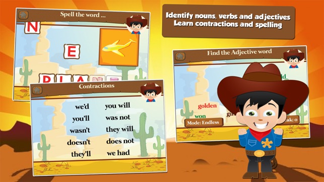 Cowboy Kid Goes to School: First Grade Learning Games(圖5)-速報App