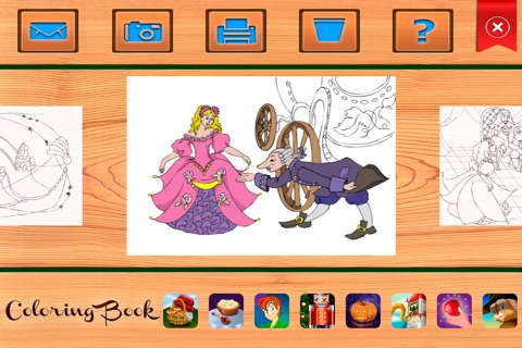 Cinderella. Coloring book for children Lite screenshot 2