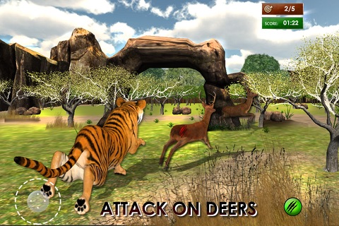 Wild Tiger Jungle Hunt 3D - Real Siberian Beast Attack on Deer in Safari Animal Simulator Game screenshot 4