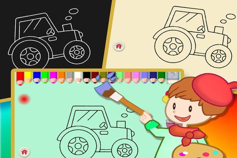 Colouring Book 23 - Making the car ship and plane colorful screenshot 3