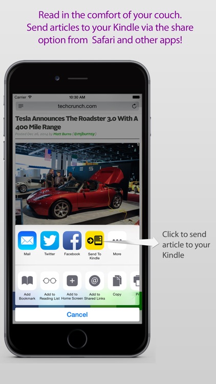 Comfy Read : Send web articles to your Kindle