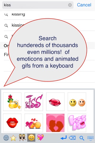 Emoji emoticon & animated gif 3D search keyboard IP screenshot 4