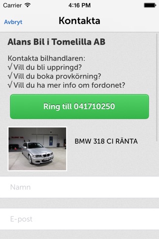 Alans bil i Tomelilla screenshot 2