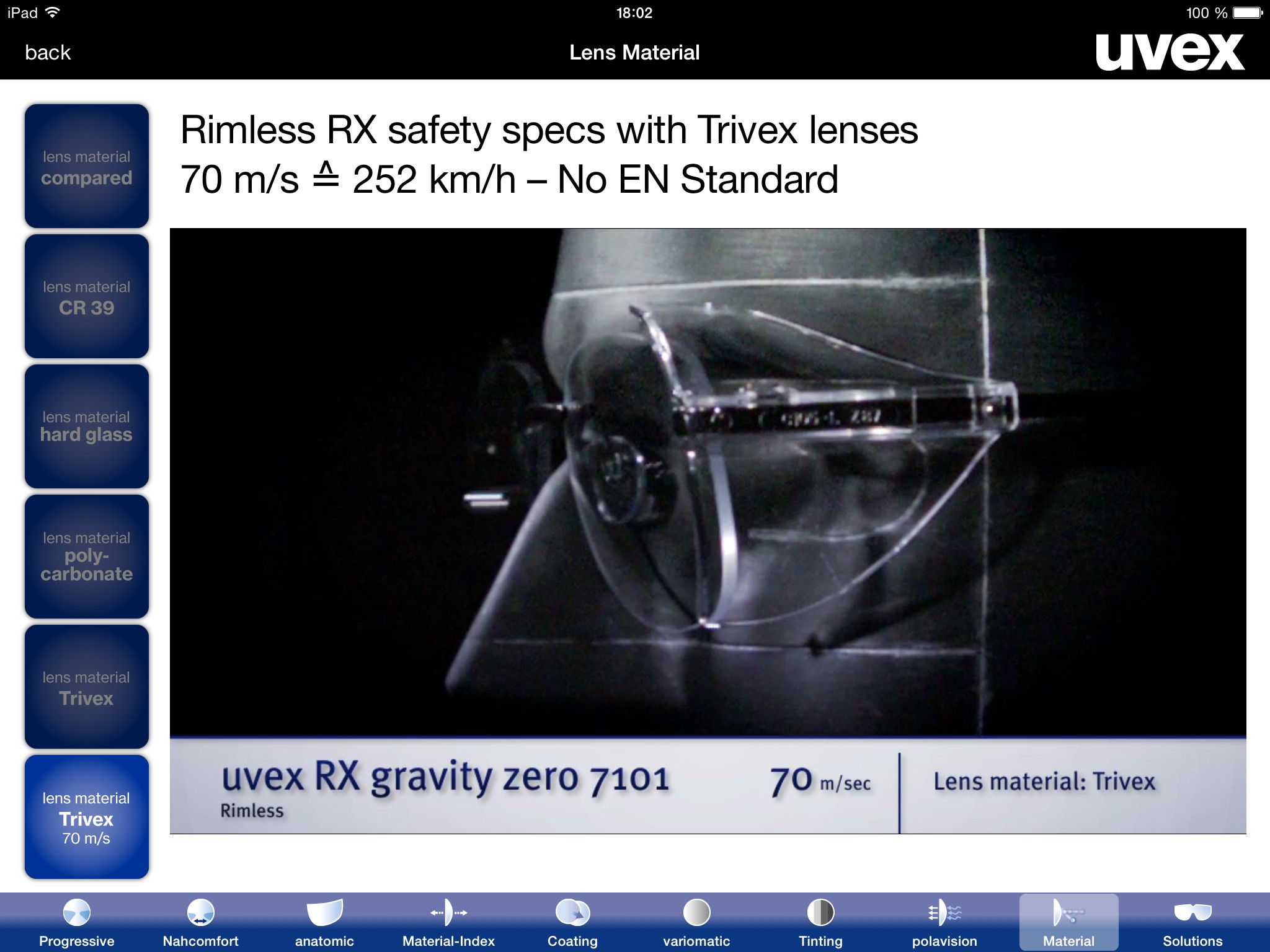 uvex RX App – Beratungstool für uvex Korrektionsschutzbrillen screenshot 4