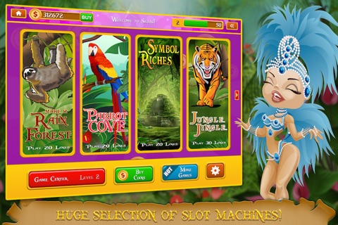 Amazon Jungle Casino Slots FREE - Wild Adventure Las Vegas Slot Machine Games screenshot 2