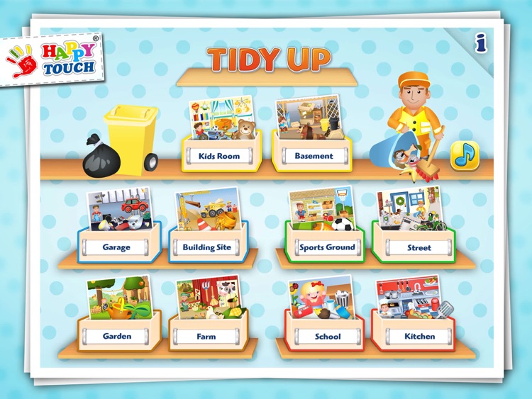 A Funny Clean Up Game - All Kids Can Clean Up! By Happy-Touch®