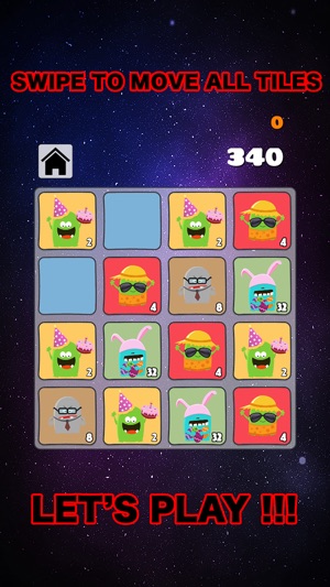 2048 Monster: Swipe Numbers Puzzle Game