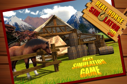 Real Horse Simulator 3D - Experience the ride of Wild horse in challenging & Ultimate farm field screenshot 2