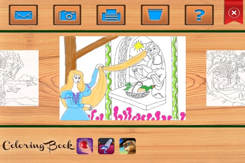 Rapunzel. Coloring book for children. screenshot 2