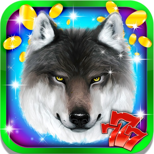 Lucky Wild Wolf Moon Casino: Free Slot Machines with Progressive Jackpot and Poker Bonus Chips Icon