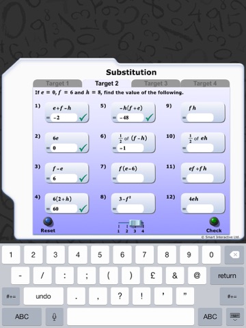 Maths Workout - Substitution screenshot 2