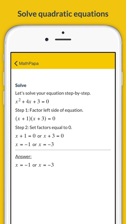 MathPapa - Algebra Calculator & Equation Solver App