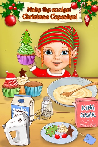 Santa's Christmas Kitchen – Make Cupcakes, Cheesecake and Gingerbread Cookies screenshot 3