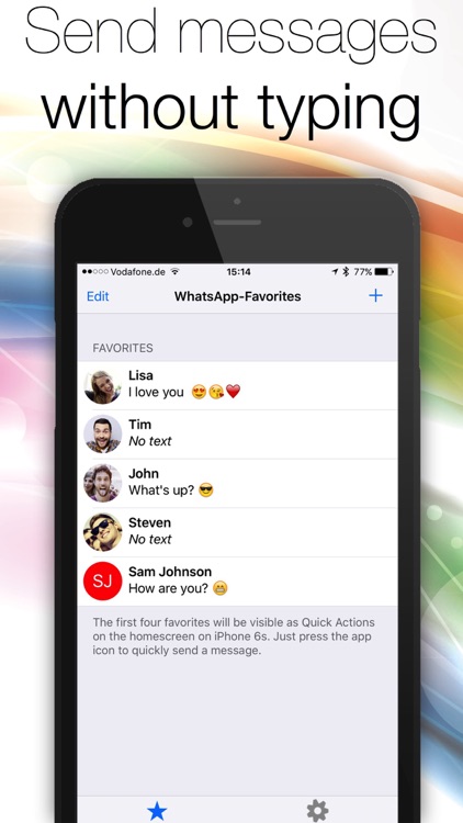 Quick Actions for WhatsApp - A shortcut to WhatsApp right from your Homescreen! screenshot-3