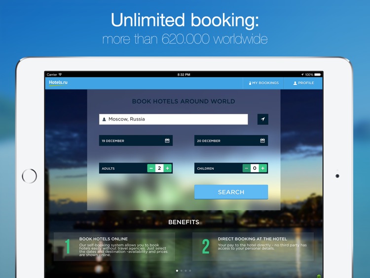 Hotels.ru for iPad - Book hotels around the world without prepayment or fees!