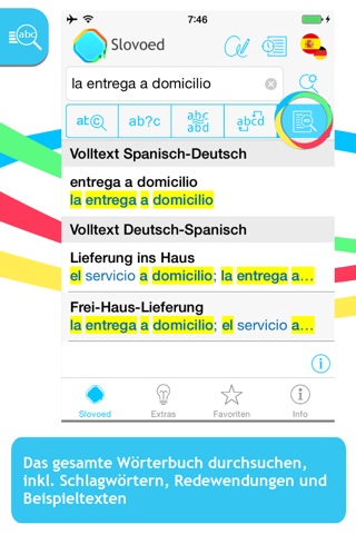 German <-> Spanish Slovoed Compact talking dictionary screenshot 2