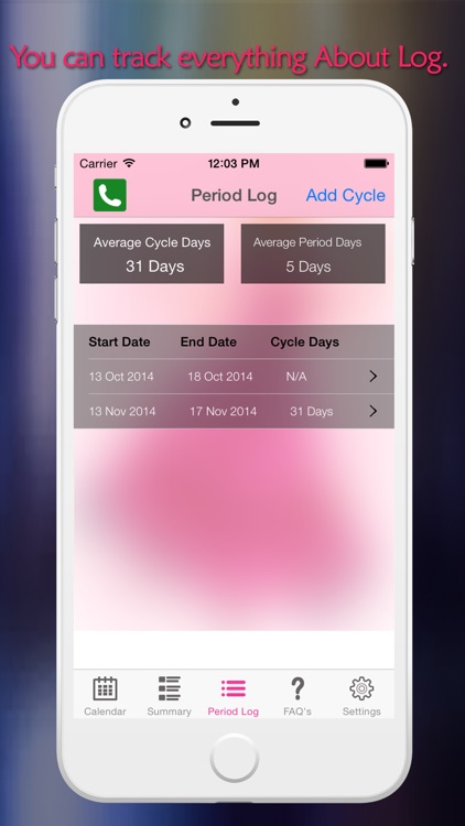 Period Tracker Logs (Fertility & Period Calendar and Ovulation tracker) screenshot-3