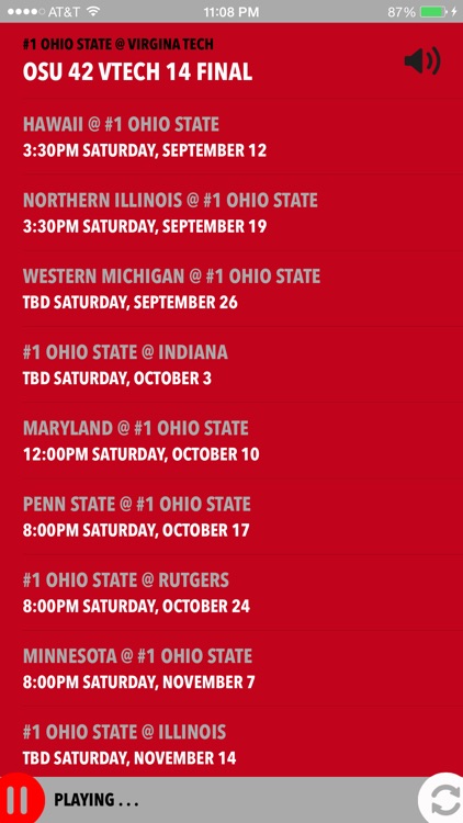 OSU Football Live - Radio, Score & Schedule