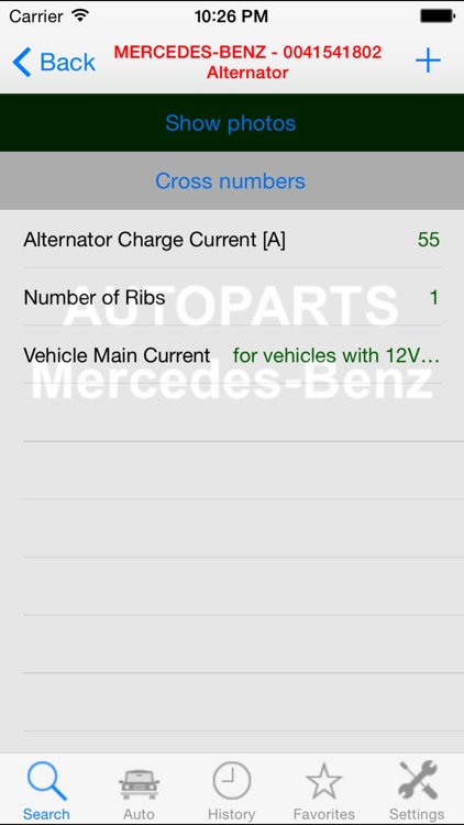 Autoparts for Mercedes-Benz