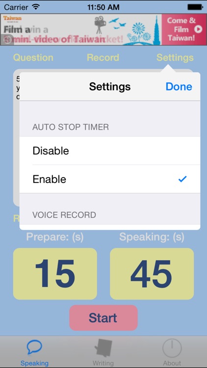 iBTimer - Best app for prepare the TOEFL iBT speaking section