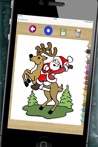 Navidad para pintar y dibujos para colorear con rotulador mágico screenshot 4