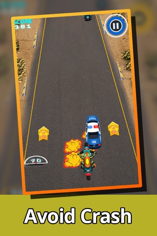 A Mad Skills Free MotorCycle Racing Game to Escape From Police screenshot 3