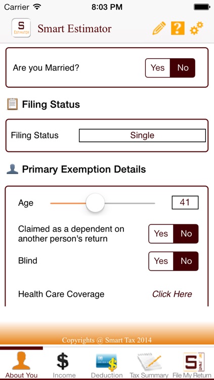 Smart Tax Estimator