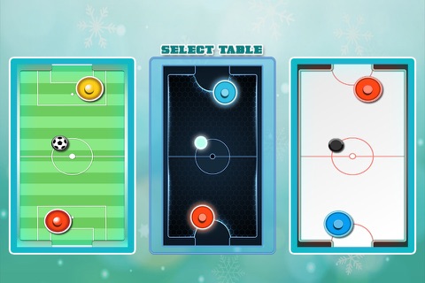 Glow Snow Hockey HD - A Christmas Airhockey Simulation Game screenshot 2