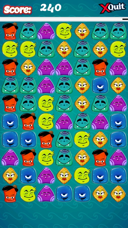 Jelly Creatures Match 3 Mania - Brilliant Multiplayer where you Draw Lines, Connect & Link Interlocked Colorful Monsters screenshot-4