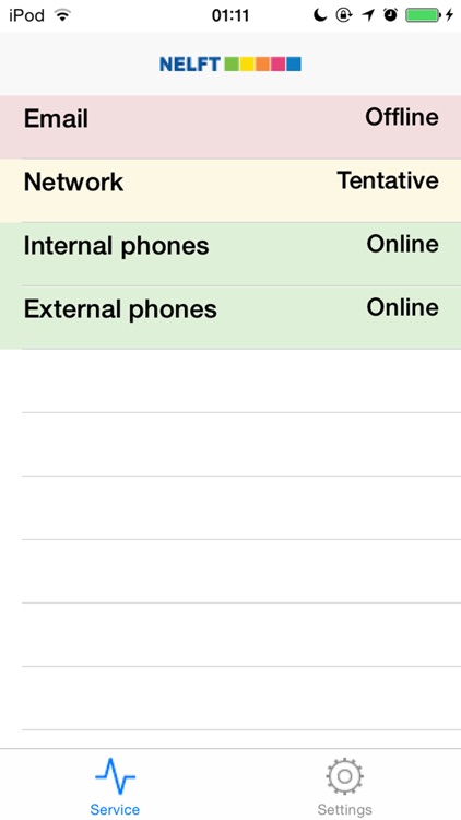 NELFT Service status