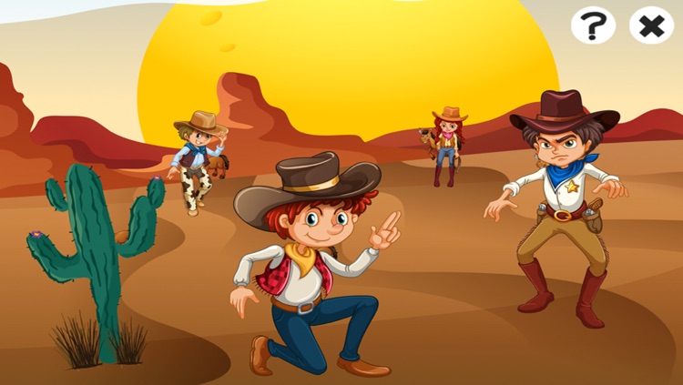 A Cowboys & Indians Learning Game for Children: Learn about the Wild West