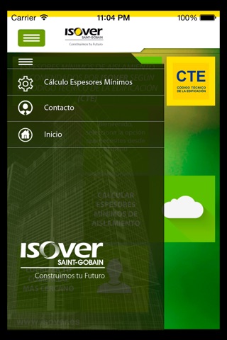 Espesores Aislamiento ISOVER screenshot 2