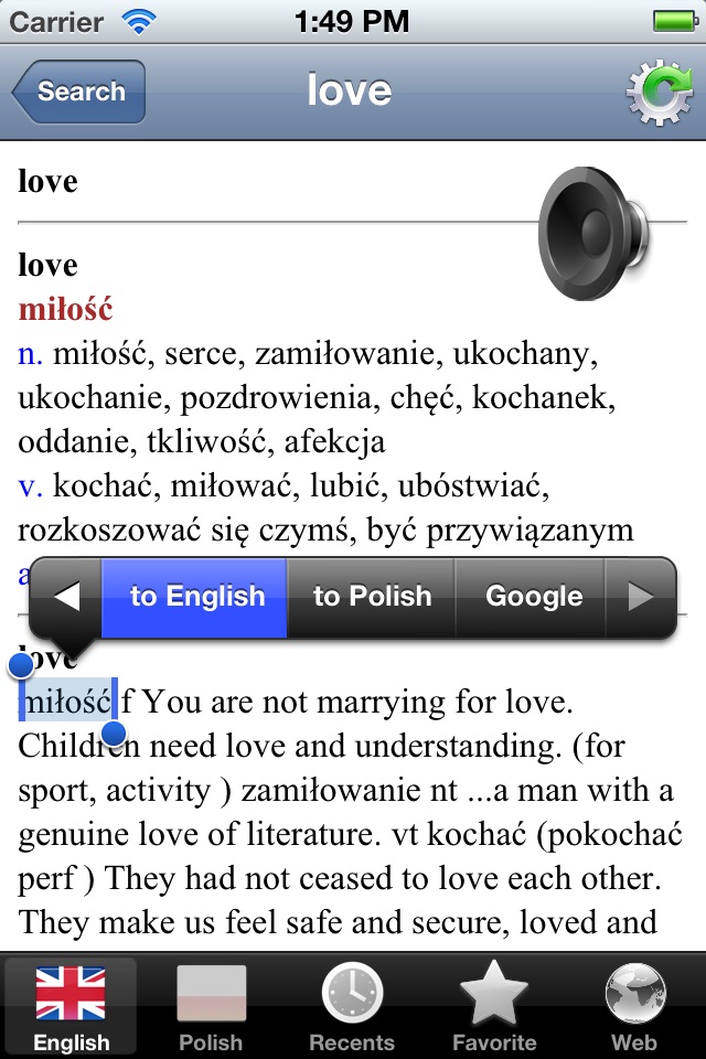 Polish English best dictionary for translator - Słownik Polski angielski screenshot 3