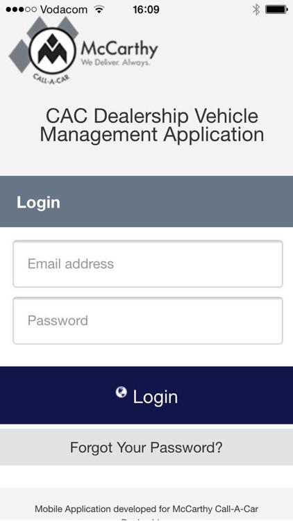 McCarthy Call-a-Car Dealer App