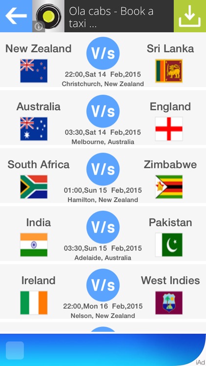 Cricket Worldrcup 2015 Live Scorecard screenshot-3