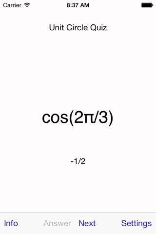 Unit Circle Quiz screenshot 2