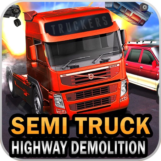 Semi Truck Highway Demolition Icon