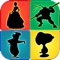 ** Guess famous characters by their shadows