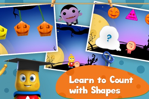 Learn Fundamental Skills Series : Pumpkin Shapes , Identifying & Picking Shapes for Montesorri FREE screenshot 2