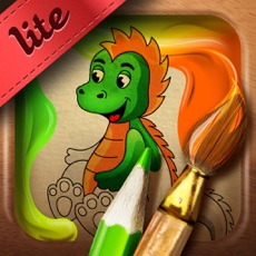 Activities of Coloring book. Dino baby. Lite