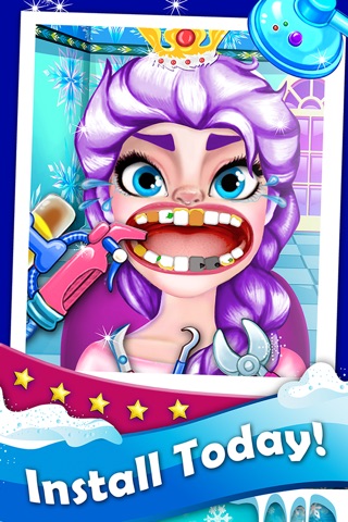 Frozen Dentist Office - crazy baby doctor in little kids teeth mania screenshot 3