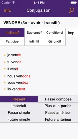 Game screenshot Conjugaisons des verbes - l'App des profs gratuite et complète mod apk