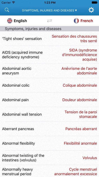 Medical Multilingual Dictionary for Travellers