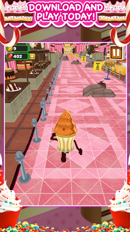 3D Cupcake Girly Girl Bakery Run Game FREE screenshot-4