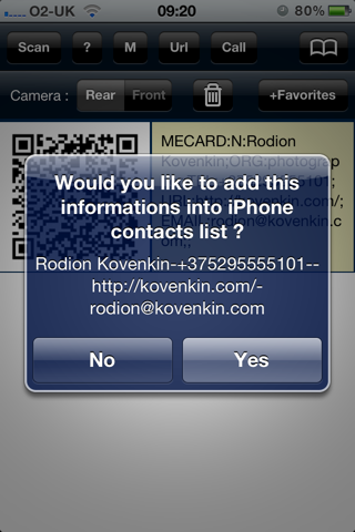 QR-Code and Barcode Scanner & Generator with Control from file option screenshot 2